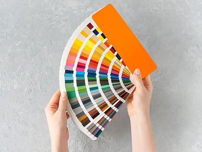 kleurenwaaier met kleurcodes